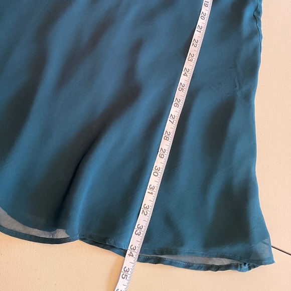 NWT Anthropologie Twist-Front Slip Mini Dress Strappy Teal Blue Size 10 - Picture 7 of 7